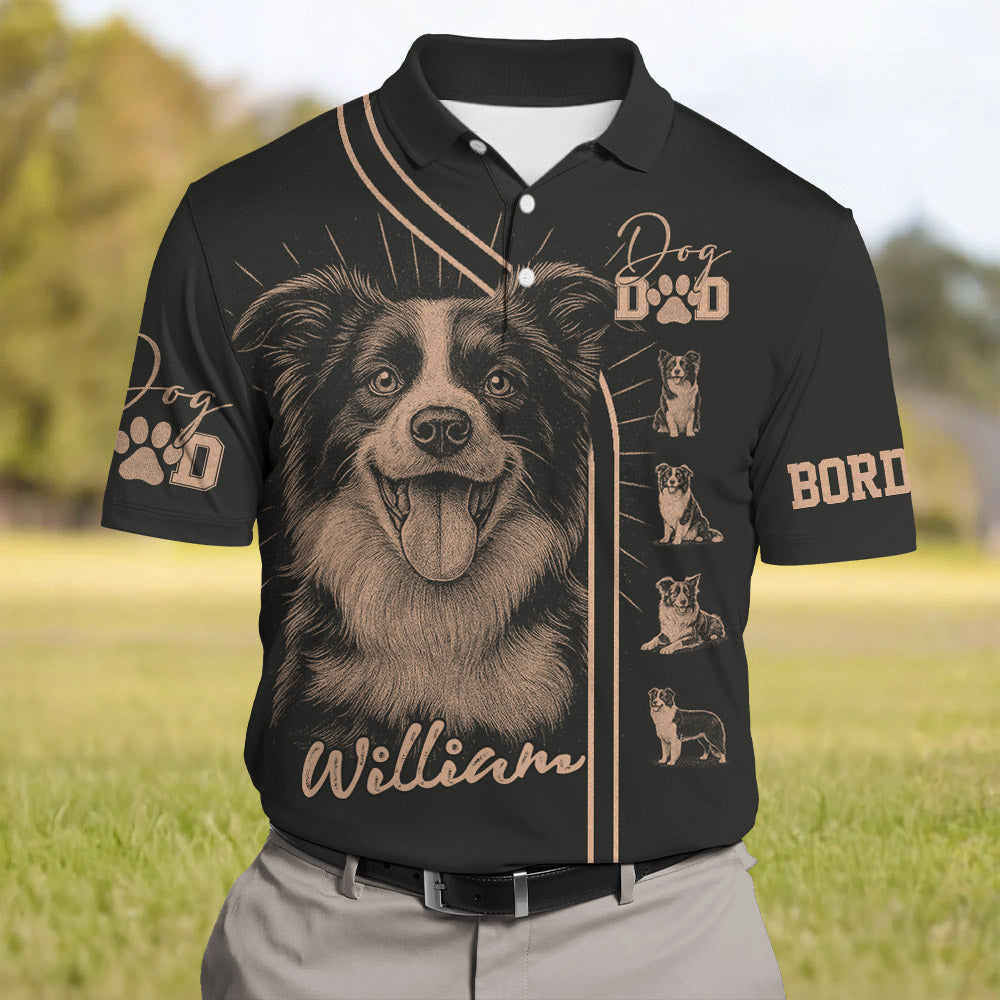 Border Collie, Personalized Bleach Style Dog Shirt, Gift For Dog Lover T1807 Pt99