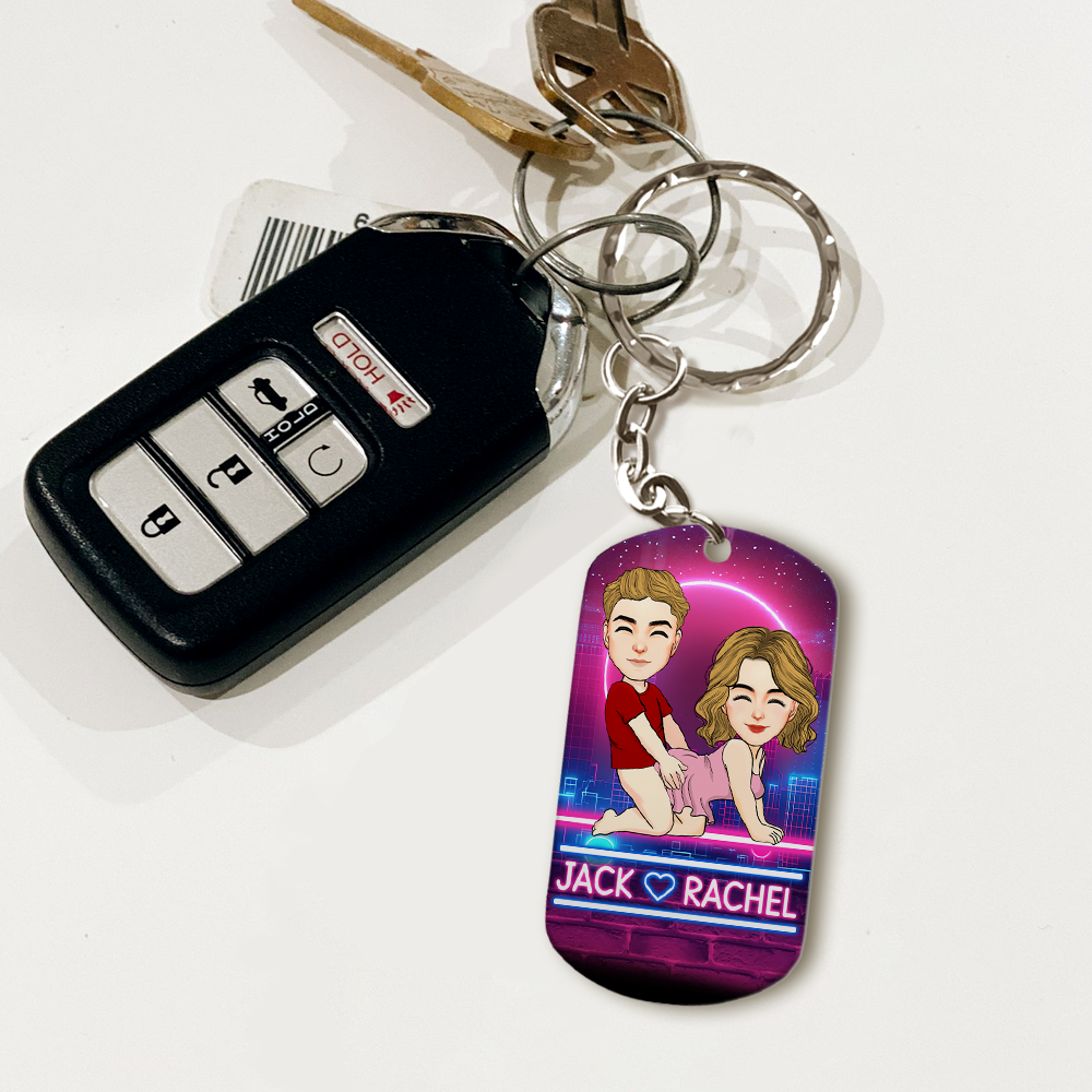 Promise to Always Be by Your Side or Under You or On Top - Personalized Keychain Anniversary Gift For Couples Tu20