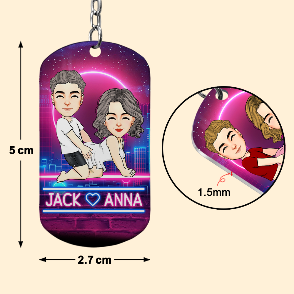 Promise to Always Be by Your Side or Under You or On Top - Personalized Keychain Anniversary Gift For Couples Tu20