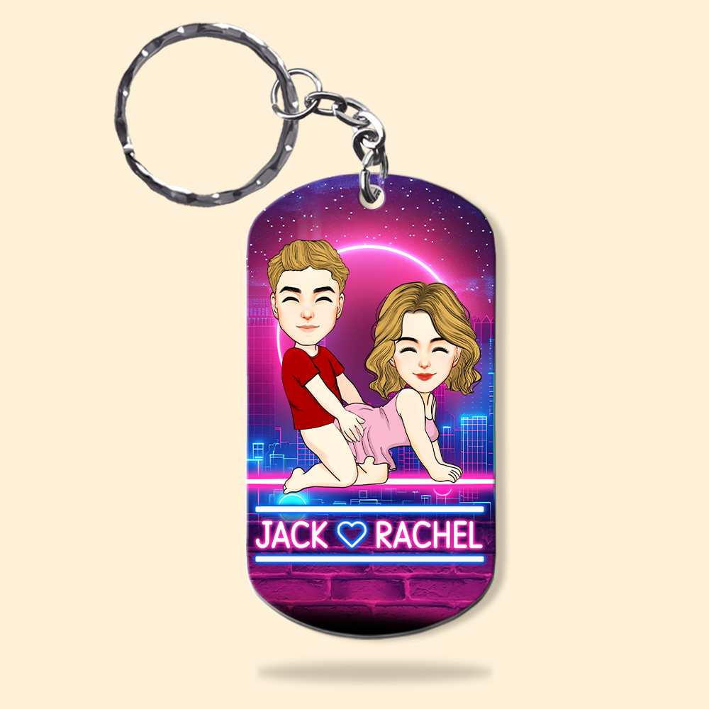 Promise to Always Be by Your Side or Under You or On Top - Personalized Keychain Anniversary Gift For Couples Tu20