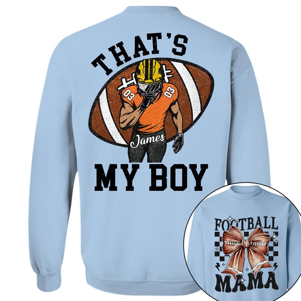 vThat’s My Boy Personalized Football Mom Football Grandma Shirt Gift For Sport Family T1807 Hv01