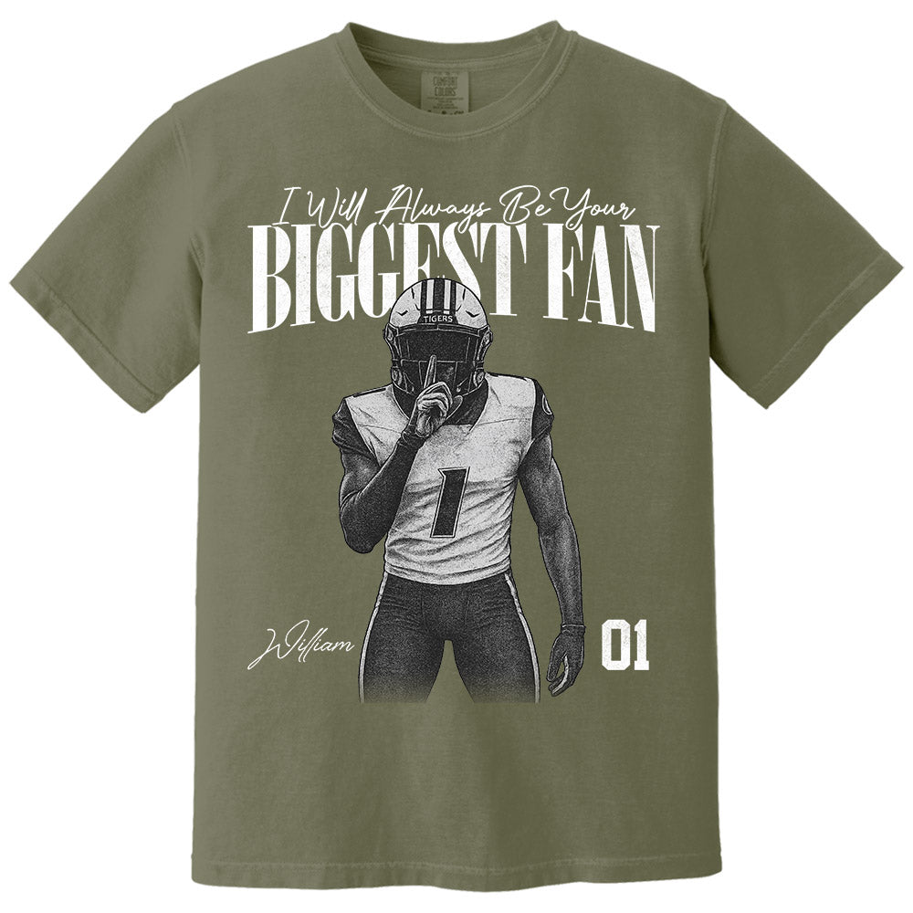 トップス ALWAYS Boarding company football top I'll Always Be Your Biggest Fan - Washed Tee Retro Bootleg Shirt