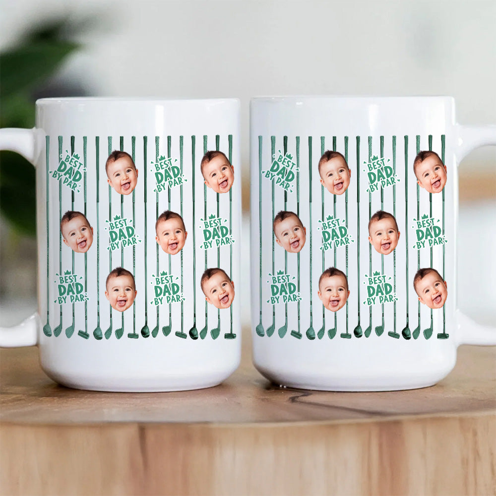 Best Dad By Par Custom Photo Golf Dad Father's Day Gift For Dad, Husband - Personalized Mug Na02 T24