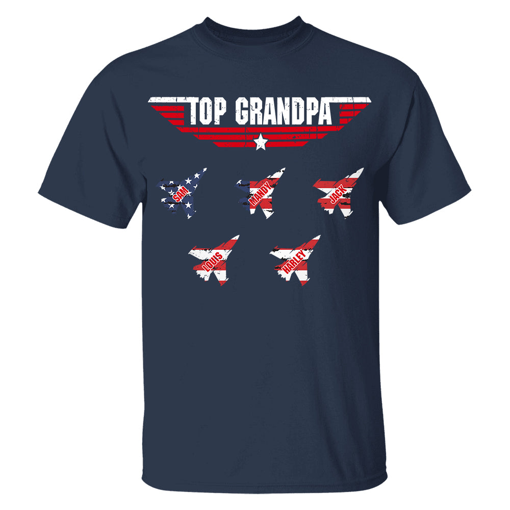 Personalized Top Grandpa, Dad T-shirt, 4th of July Shirt, Gift For Grandpa, Dad
