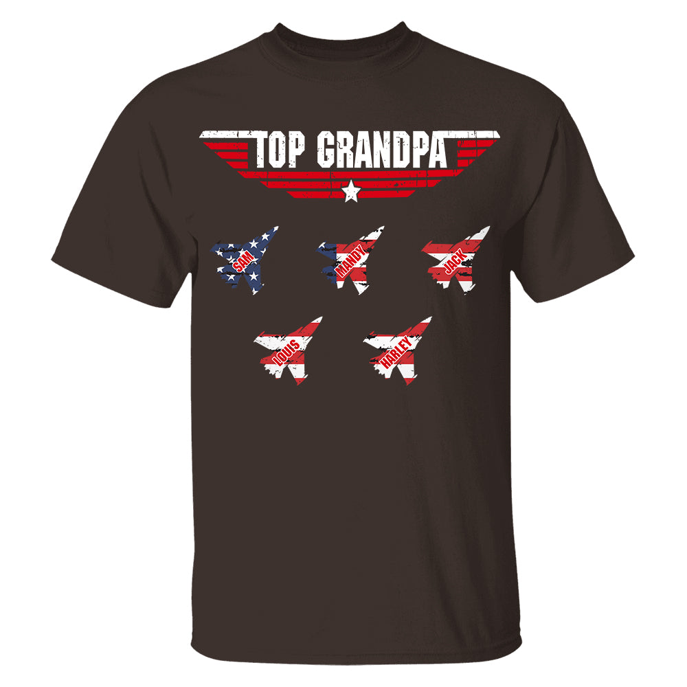 Personalized Top Grandpa, Dad T-shirt, 4th of July Shirt, Gift For Grandpa, Dad