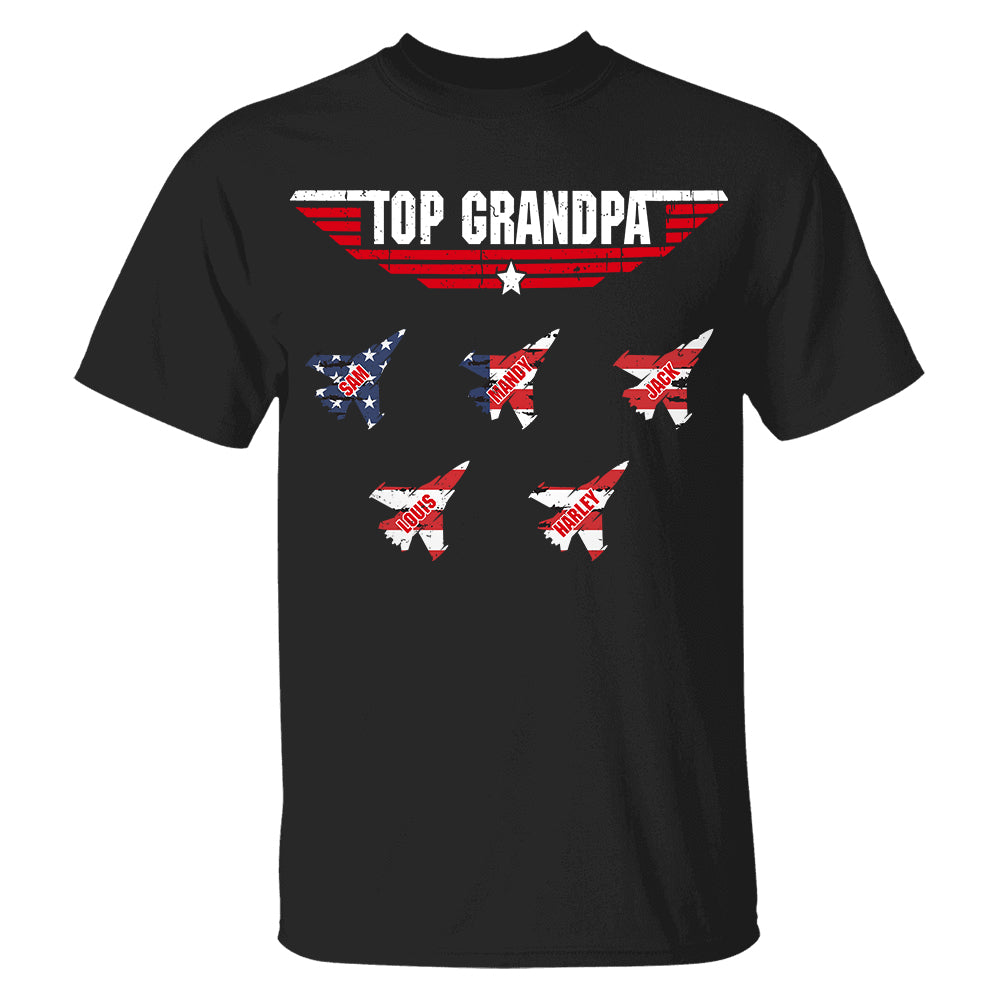 Personalized Top Grandpa, Dad T-shirt, 4th of July Shirt, Gift For Grandpa, Dad