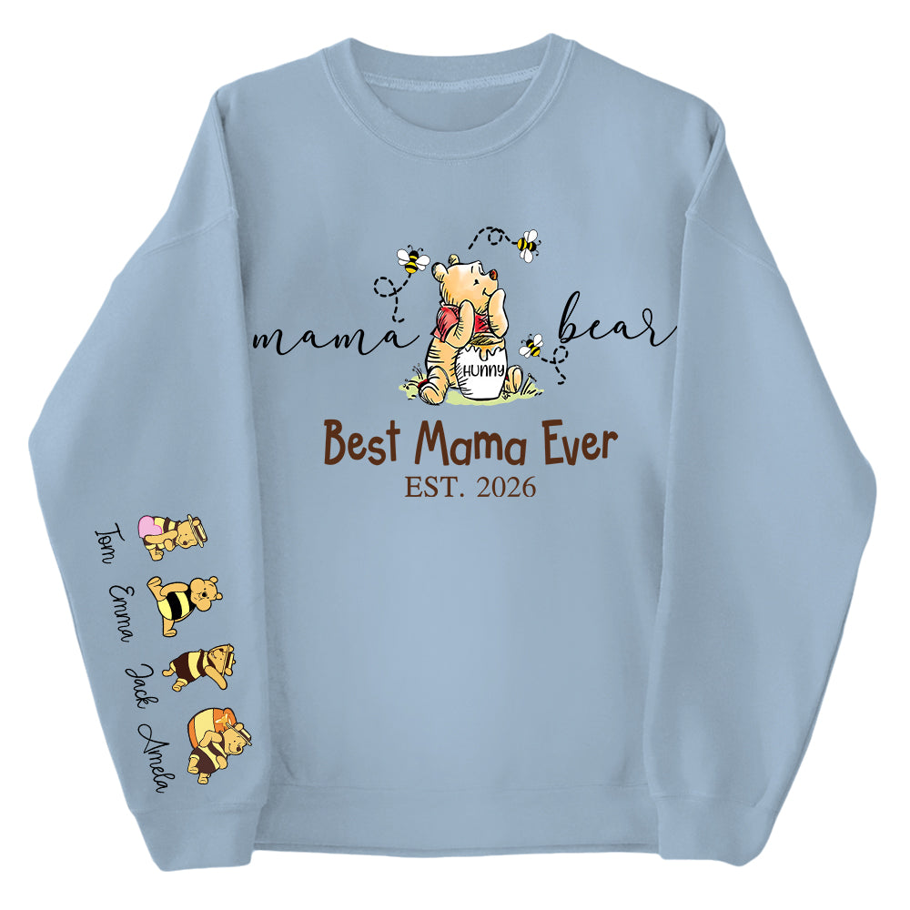 Mama Bear Best Mama Ever,  Personalized Sweatshirt Mama Bear, Grandma Bear, Gifts For Mom, Gift For Grandma, Gifts For Mother's Day MI209