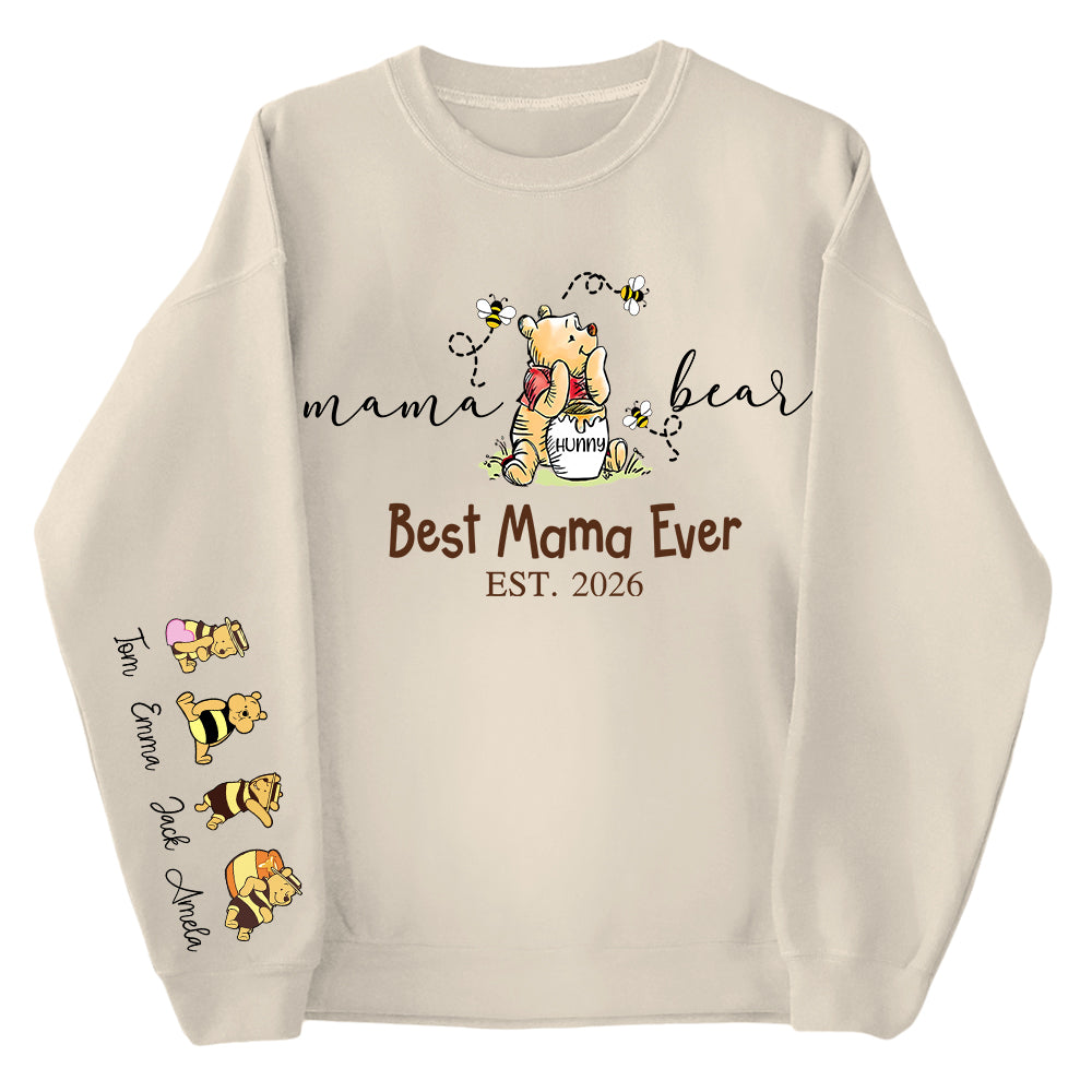 Mama Bear Best Mama Ever,  Personalized Sweatshirt Mama Bear, Grandma Bear, Gifts For Mom, Gift For Grandma, Gifts For Mother's Day MI209