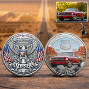 Celebrate 100 Years of Road Route 66 and America 250th Anniversary - Personalized Car Photo Commemorative Coin A2110 Pt99