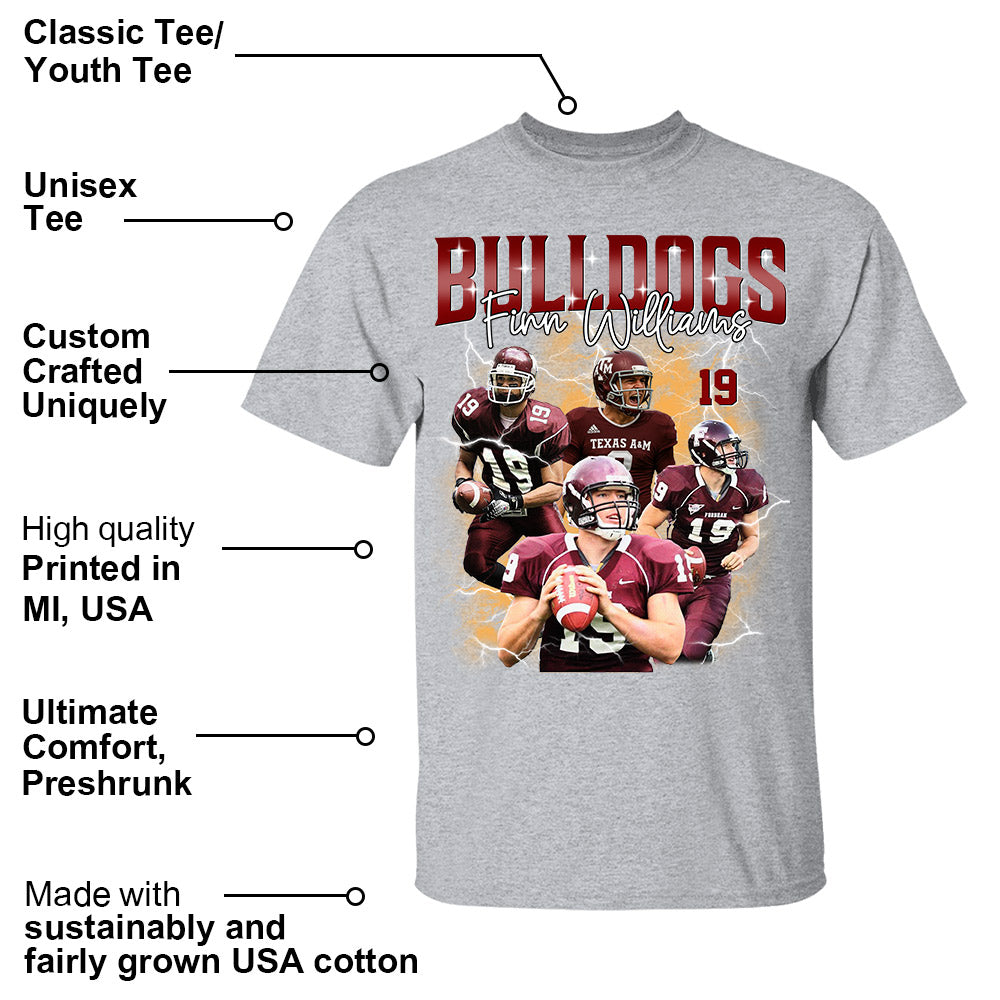 Custom Football Player Photo With Unique Style Bootleg Shirt - Perfect Shirt For Football Lovers Tu24 Li29