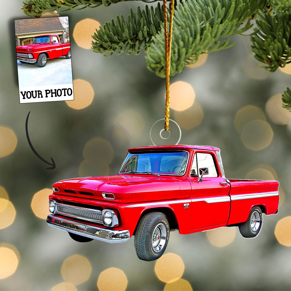 Personalized Truck Ornament, Custom Photo Truck Christmas Ornament, Truck Lover Gift, Truck Equipment Christmas Ornament, Christmas Gift