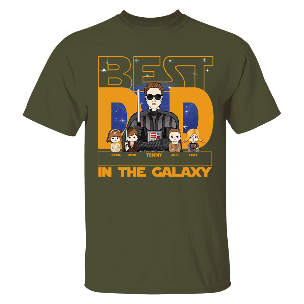 Best Dad In The Galaxy - Personalized Shirt For Dad, Custom Gift For Dad Father's Day NA04 Pt99