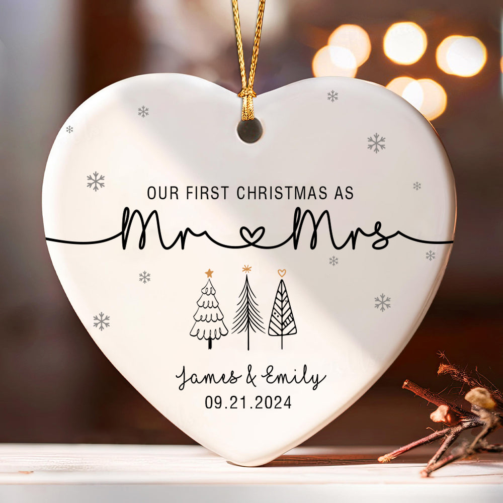 Our First Christmas As Mr & Mrs Ornament, First Married Christmas Ornament 2025, Married Ornament, Wedding Ornament, Mr And Mrs Gifts