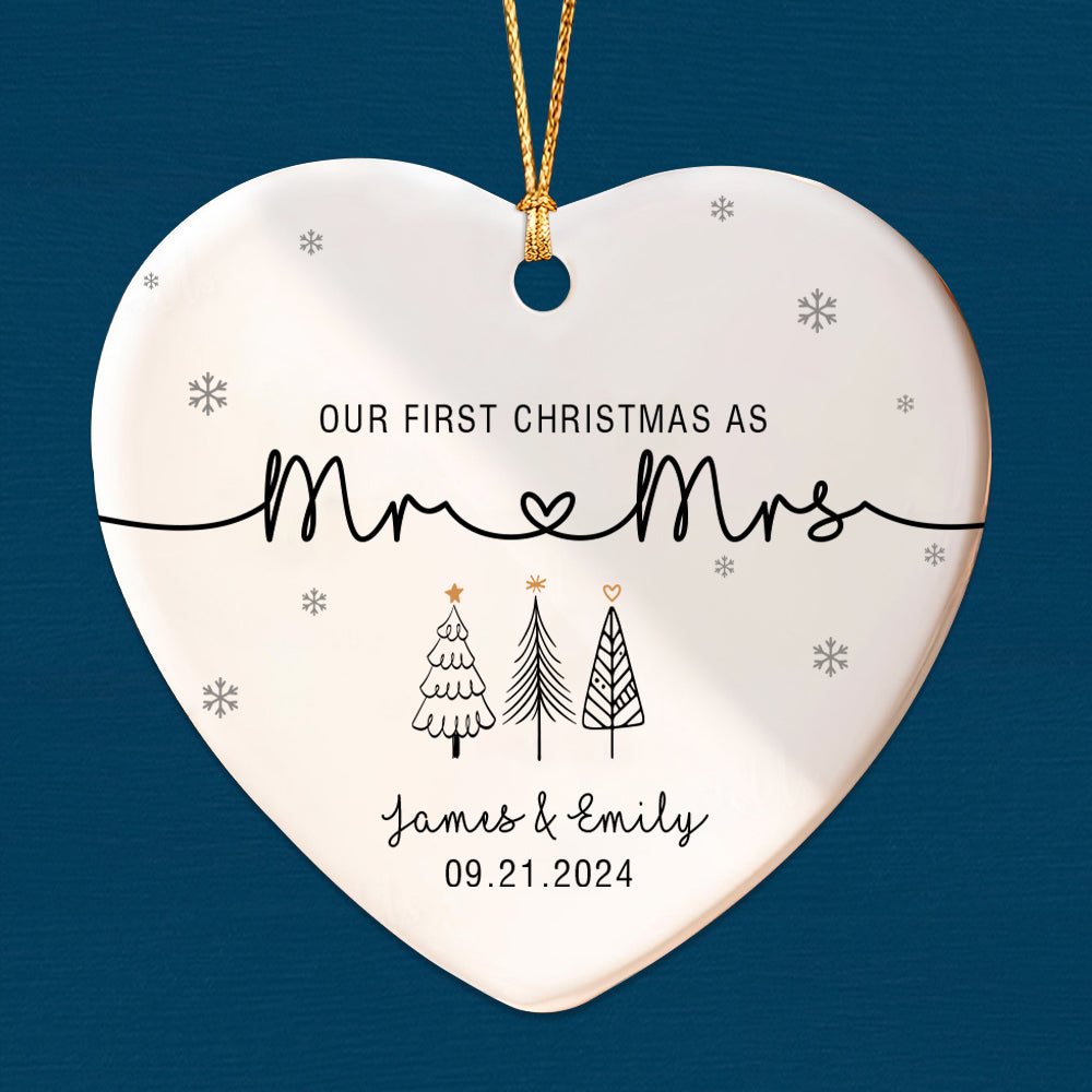 Our First Christmas As Mr & Mrs Ornament, First Married Christmas Ornament 2025, Married Ornament, Wedding Ornament, Mr And Mrs Gifts