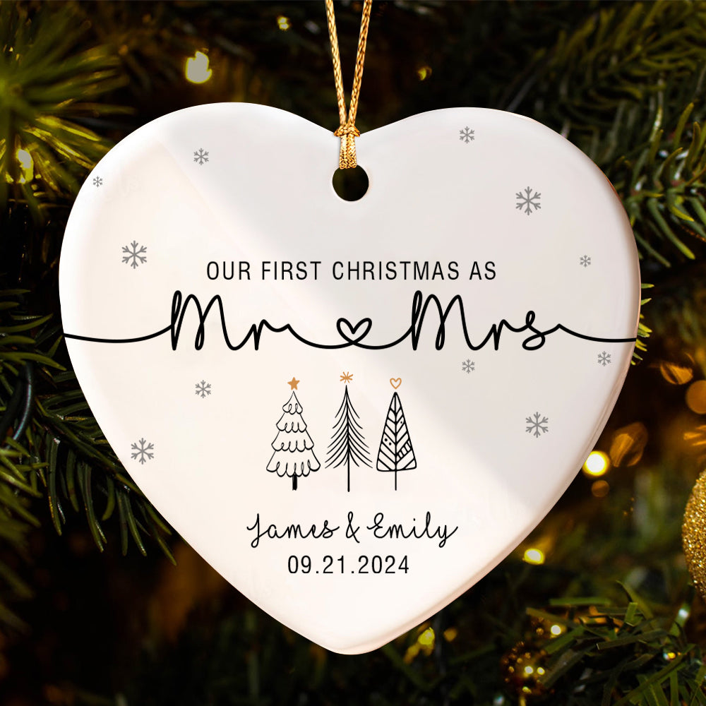Our First Christmas As Mr & Mrs Ornament, First Married Christmas Ornament 2025, Married Ornament, Wedding Ornament, Mr And Mrs Gifts