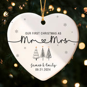 Our First Christmas As Mr & Mrs Ornament, First Married Christmas Ornament 2025, Married Ornament, Wedding Ornament, Mr And Mrs Gifts