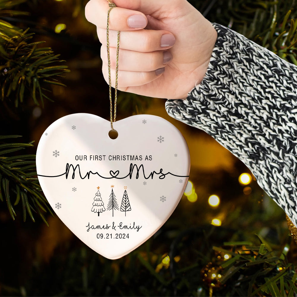 Our First Christmas As Mr & Mrs Ornament, First Married Christmas Ornament 2025, Married Ornament, Wedding Ornament, Mr And Mrs Gifts