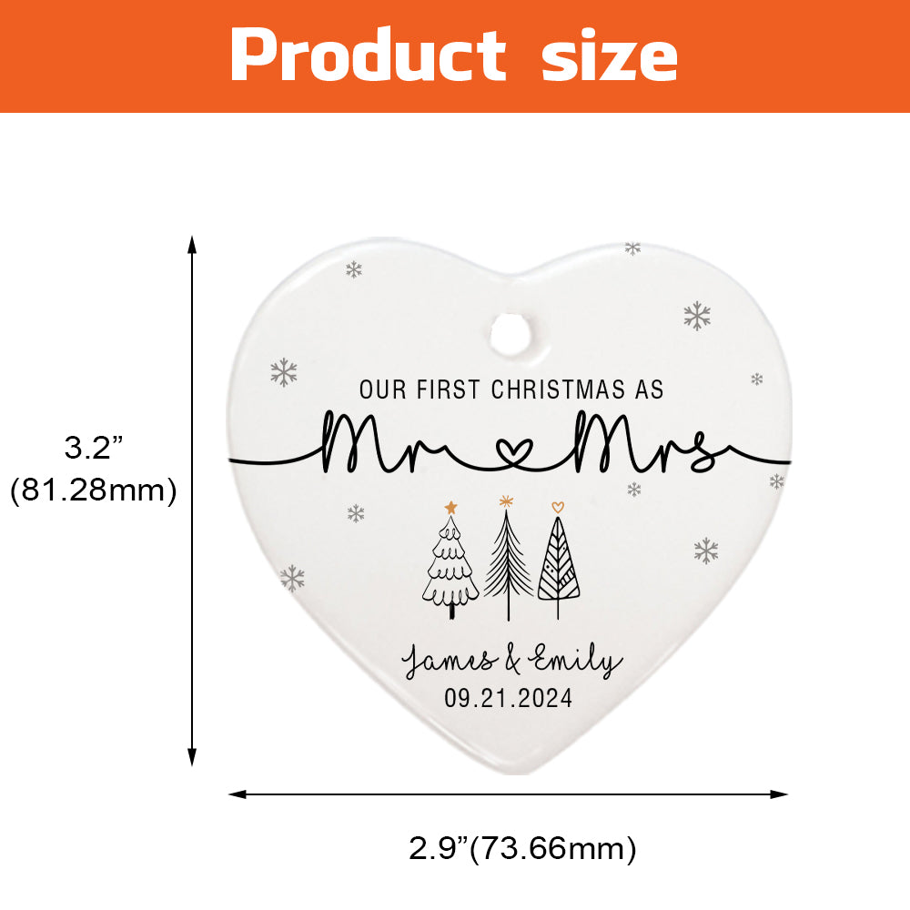 Our First Christmas As Mr & Mrs Ornament, First Married Christmas Ornament 2025, Married Ornament, Wedding Ornament, Mr And Mrs Gifts