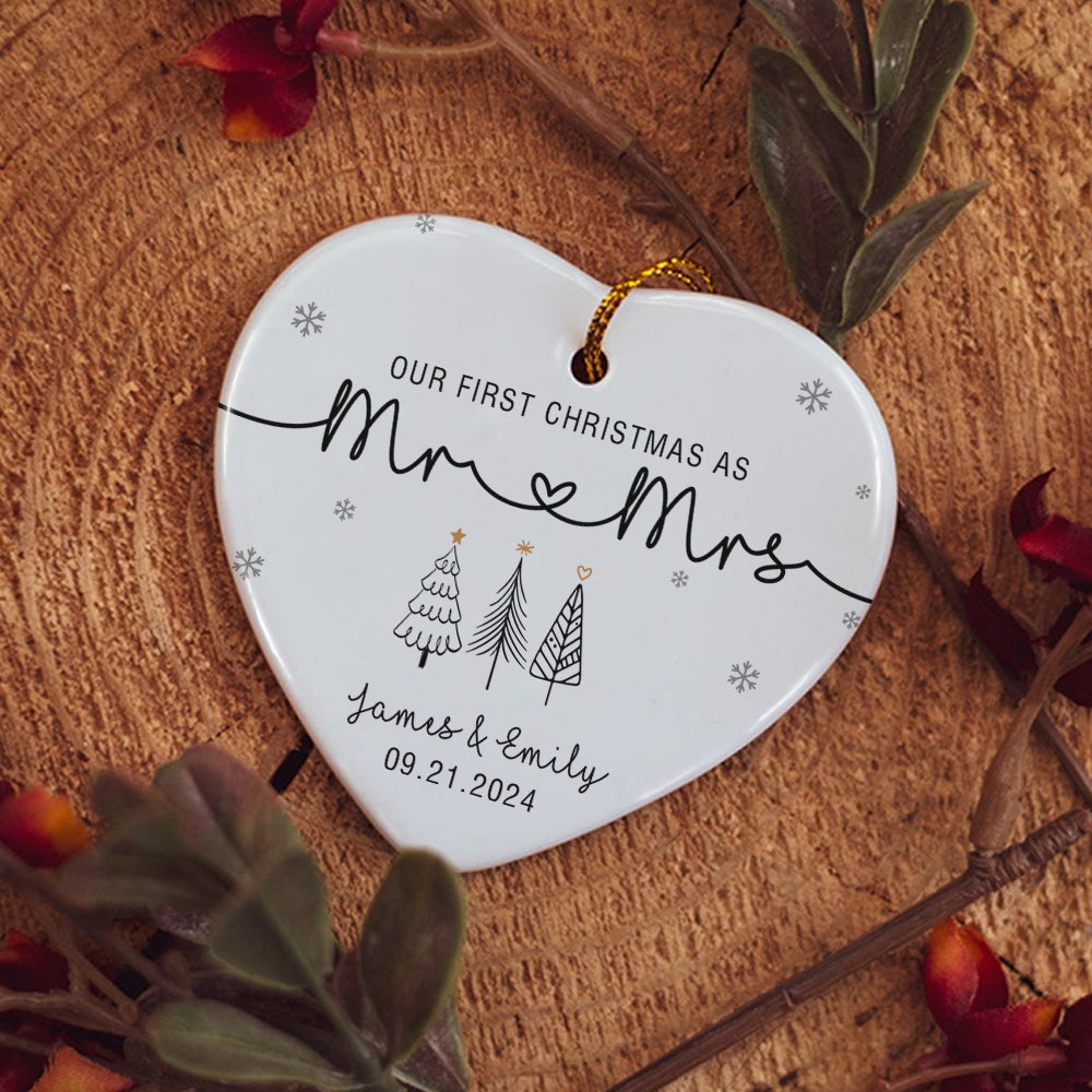 Our First Christmas As Mr & Mrs Ornament, First Married Christmas Ornament 2025, Married Ornament, Wedding Ornament, Mr And Mrs Gifts