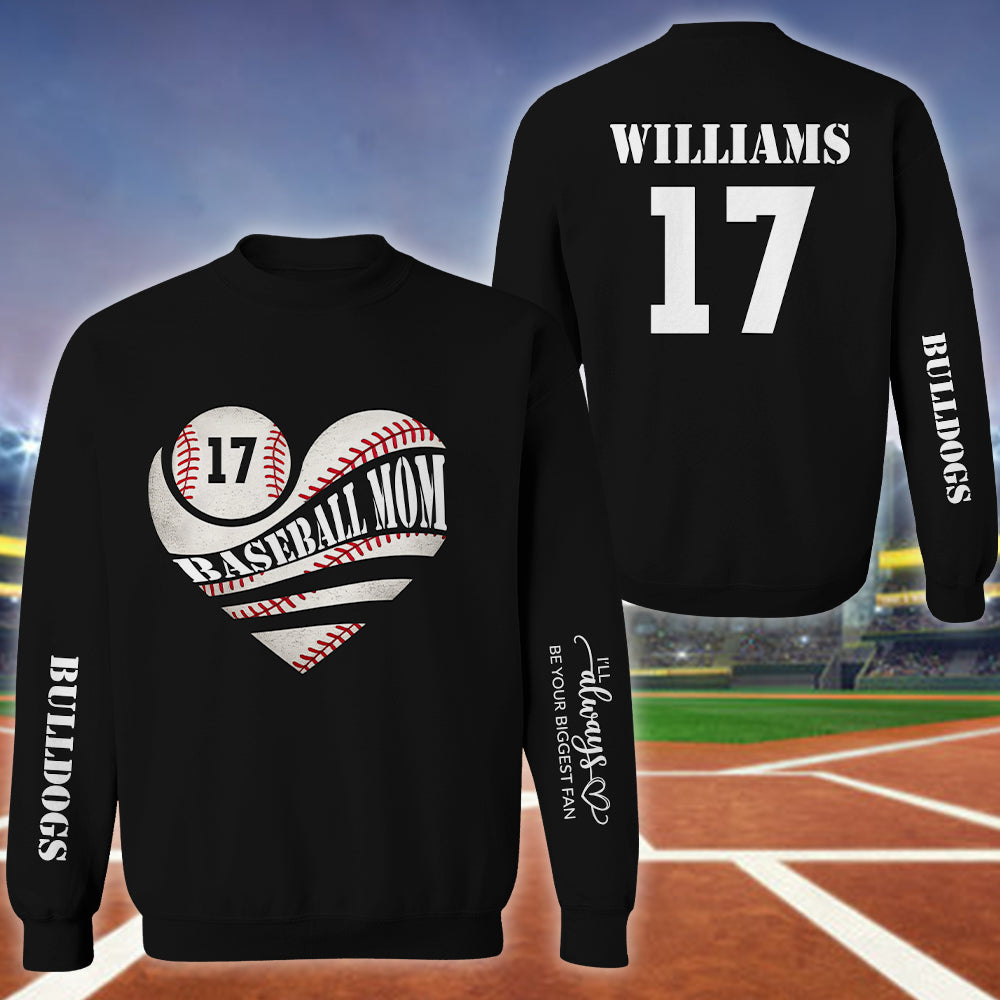 I'll Be Your Biggest Fan, Personalized Baseball Mom Shirt, Gift For Baseball Family, Baseball Lovers A2110 TH23 Vrs 2