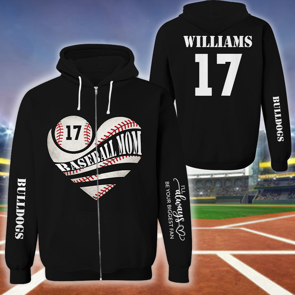 I'll Be Your Biggest Fan, Personalized Baseball Mom Shirt, Gift For Baseball Family, Baseball Lovers A2110 TH23 Vrs 2