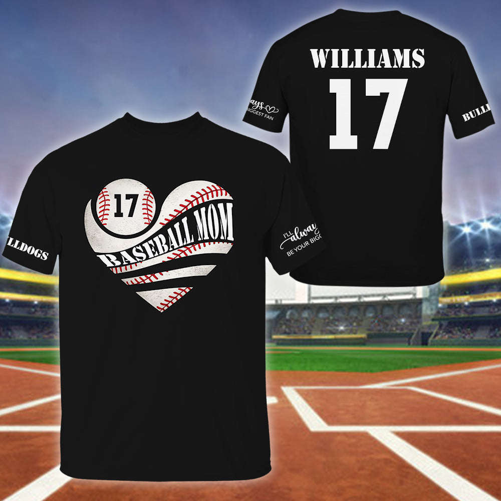 I'll Be Your Biggest Fan, Personalized Baseball Mom Shirt, Gift For Baseball Family, Baseball Lovers A2110 TH23 Vrs 2