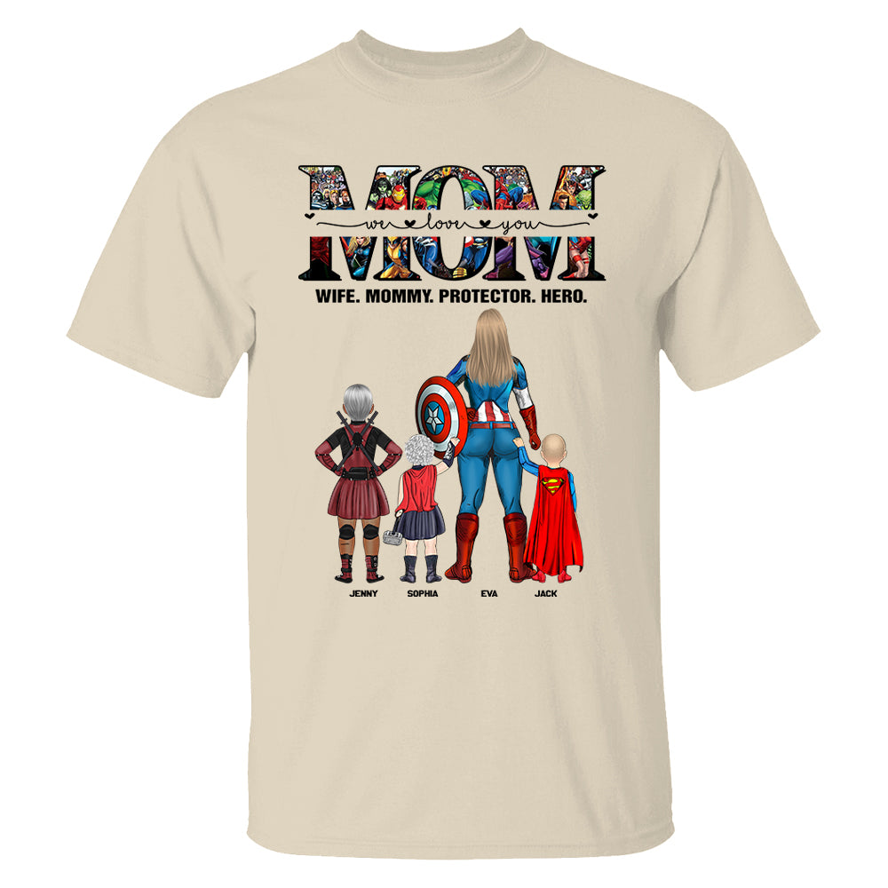 We Love You Mom, Personalized Shirt, Gift For Mother's Day T1807 pt99