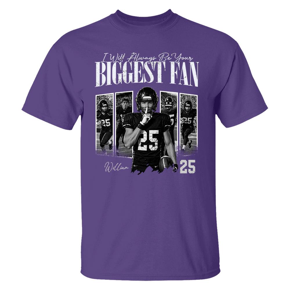 Custom Photo I'll Always Be Your Biggest Fan Football Mom Gift Idea L0411