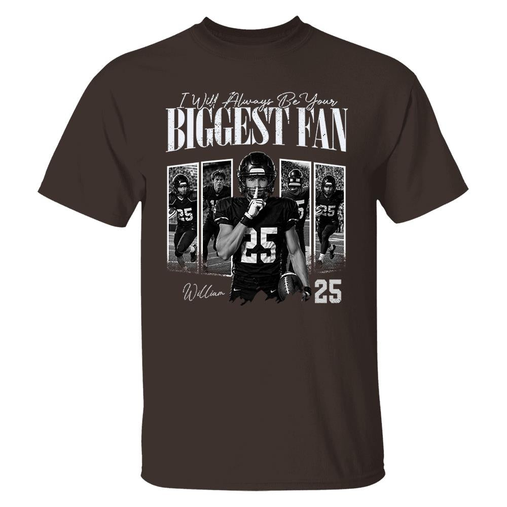 Custom Photo I'll Always Be Your Biggest Fan Football Mom Gift Idea L0411