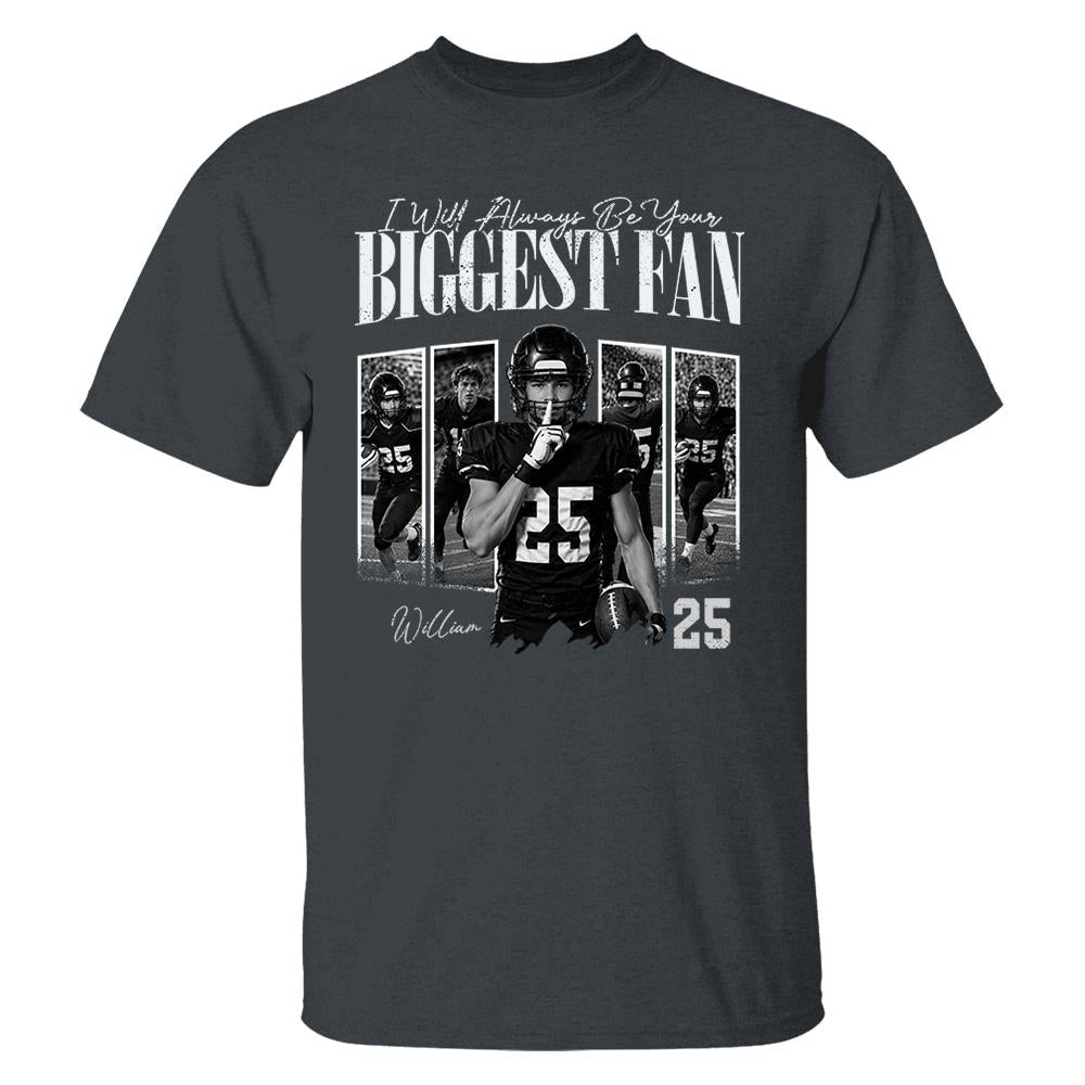 Custom Photo I'll Always Be Your Biggest Fan Football Mom Gift Idea L0411