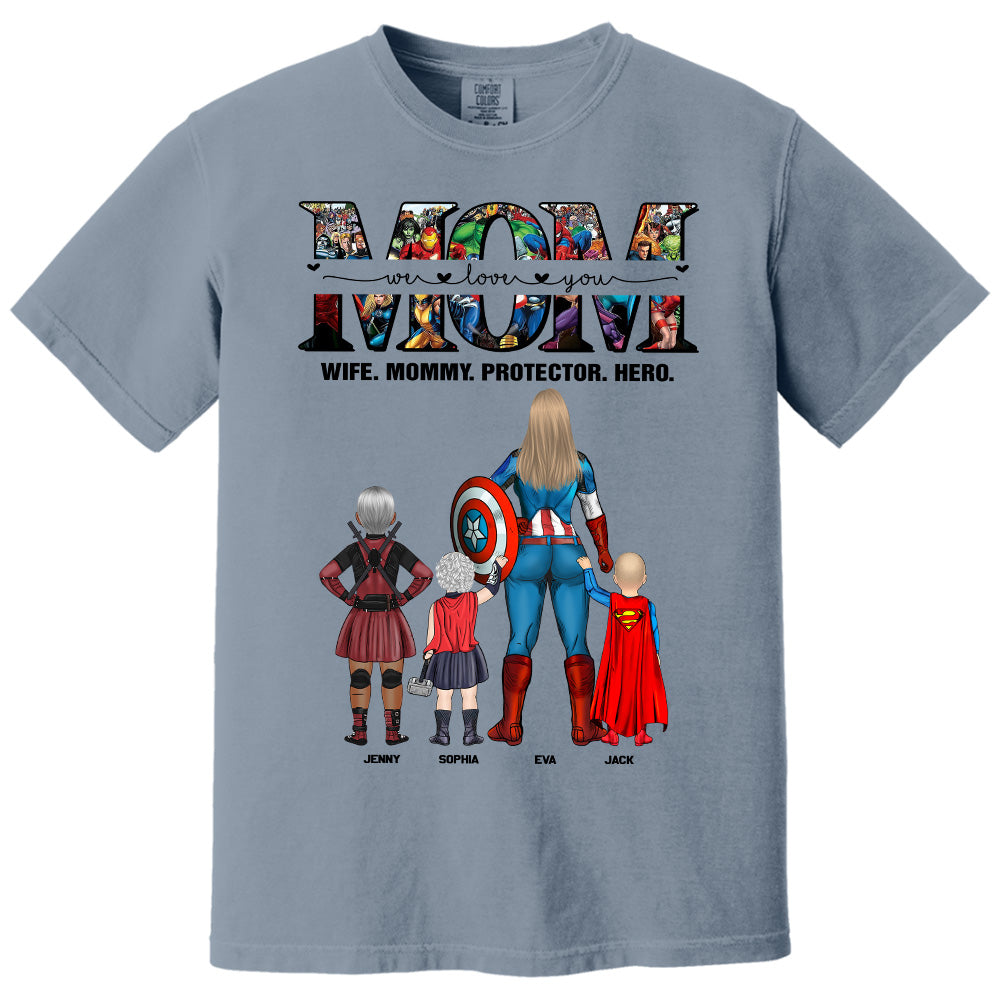 We Love You Mom, Personalized Shirt, Gift For Mother's Day T1807 pt99