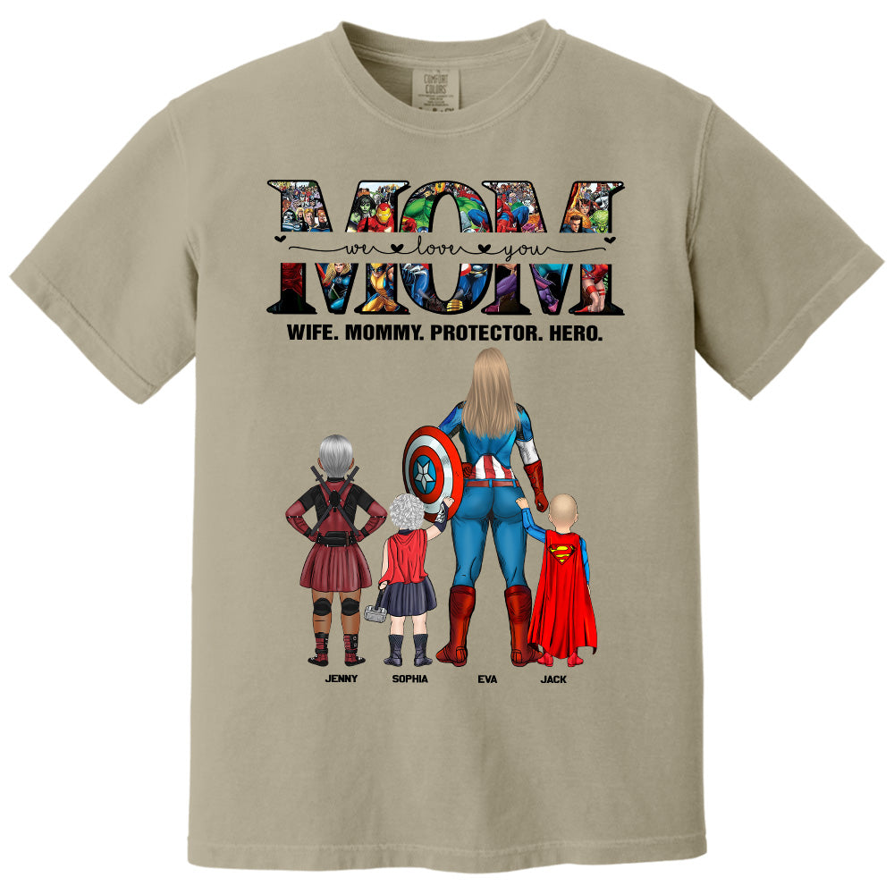 We Love You Mom, Personalized Shirt, Gift For Mother's Day T1807 pt99