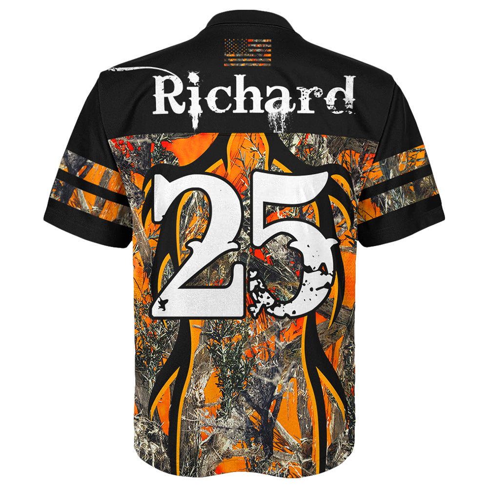 Custom Deer Hunting Photo Football Jersey Shirt Gift For Hunting Lovers H2511