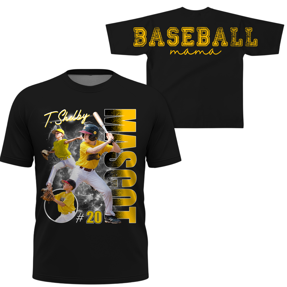 Personalized Baseball Mom Sweatshirt, Custom Large Back Graphic Cheer, Gift For Baseball Mom Family Baseball Lovers MI209 Hv01