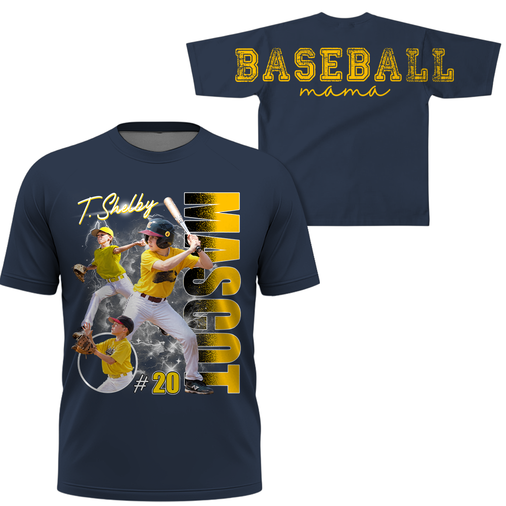 Personalized Baseball Mom Sweatshirt, Custom Large Back Graphic Cheer, Gift For Baseball Mom Family Baseball Lovers MI209 Hv01