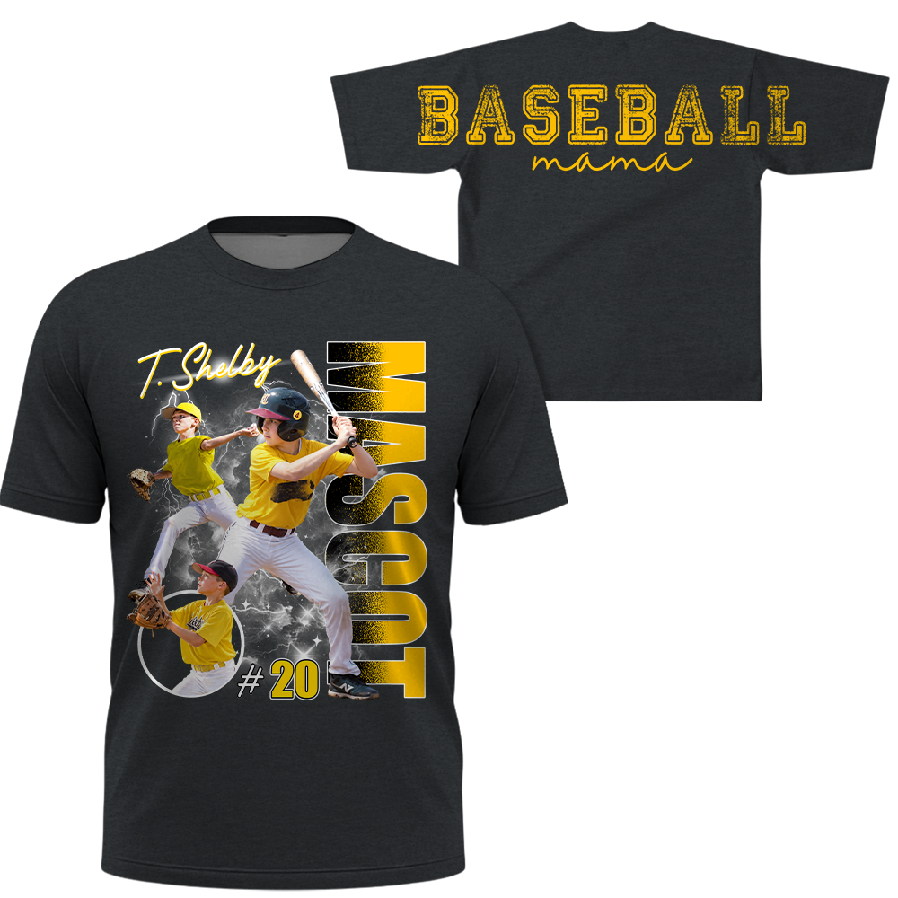 Personalized Baseball Mom Sweatshirt, Custom Large Back Graphic Cheer, Gift For Baseball Mom Family Baseball Lovers MI209 Hv01