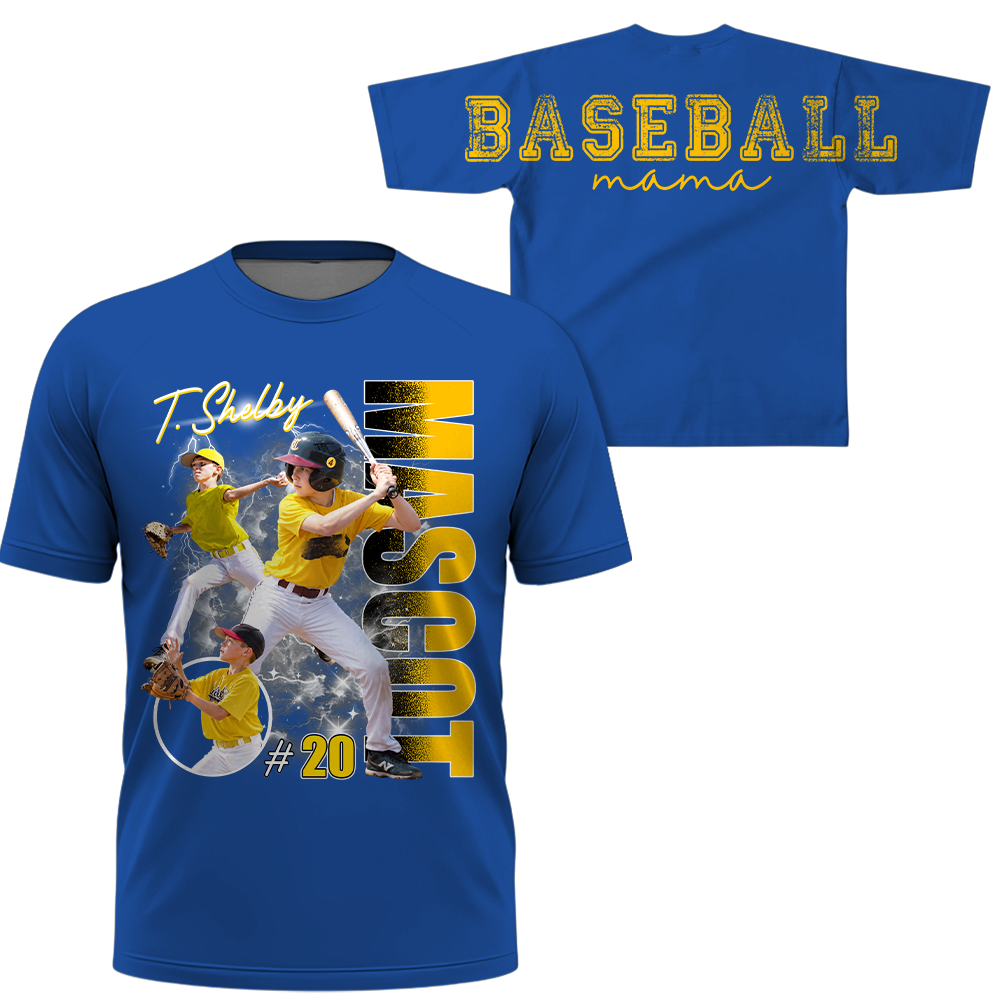 Personalized Baseball Mom Sweatshirt, Custom Large Back Graphic Cheer, Gift For Baseball Mom Family Baseball Lovers MI209 Hv01