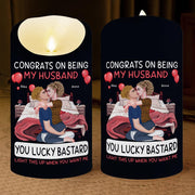 Congrats On Being My Boyfriend - Personalized LED Candle Nh00