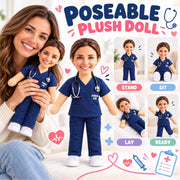Custom Photo Nurse Posable Plush Doll, Gift For Nurses L0411 Pt99