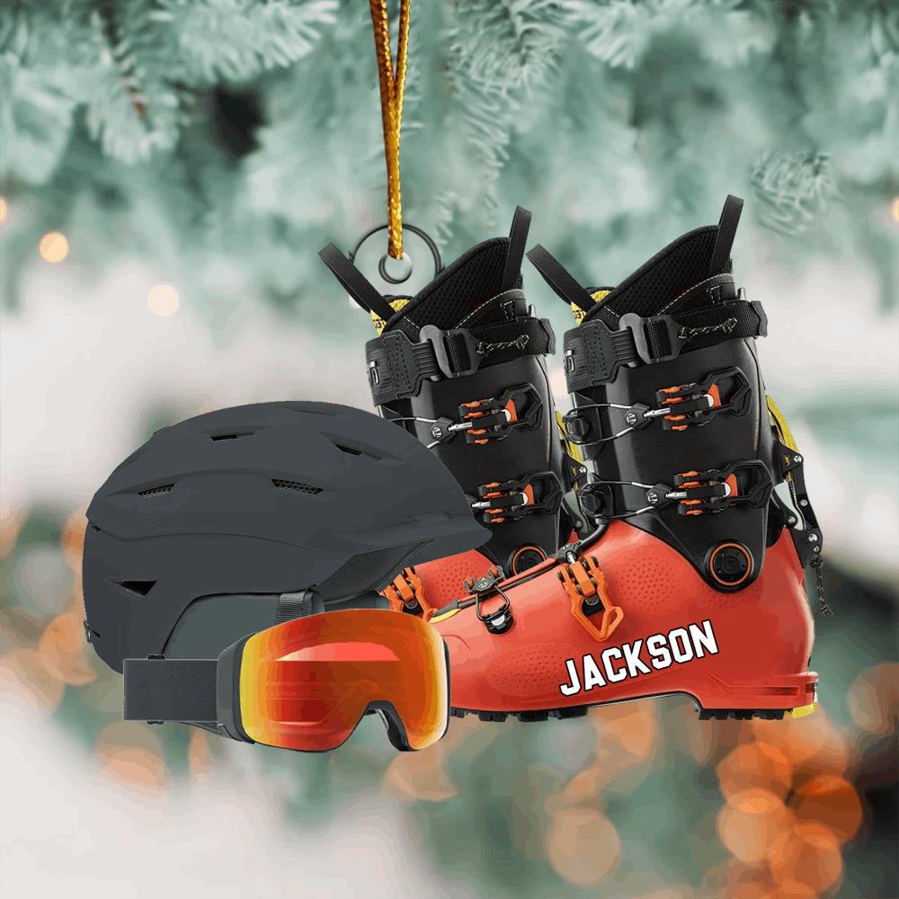 Custom Skiing Ornament - Personalized Acrylic Ornament Nh00
