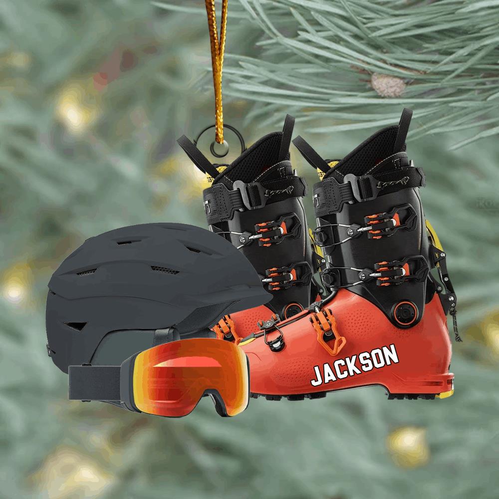 Custom Skiing Ornament - Personalized Acrylic Ornament Nh00