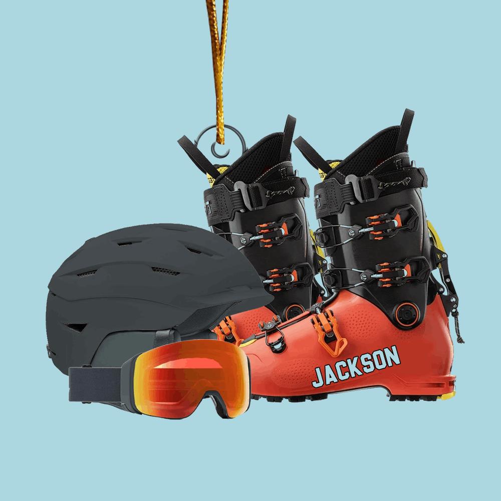 Custom Skiing Ornament - Personalized Acrylic Ornament Nh00