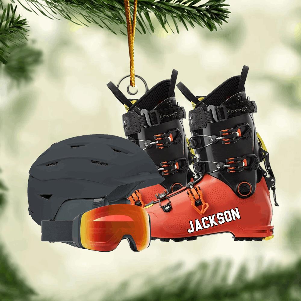 Custom Skiing Ornament - Personalized Acrylic Ornament Nh00