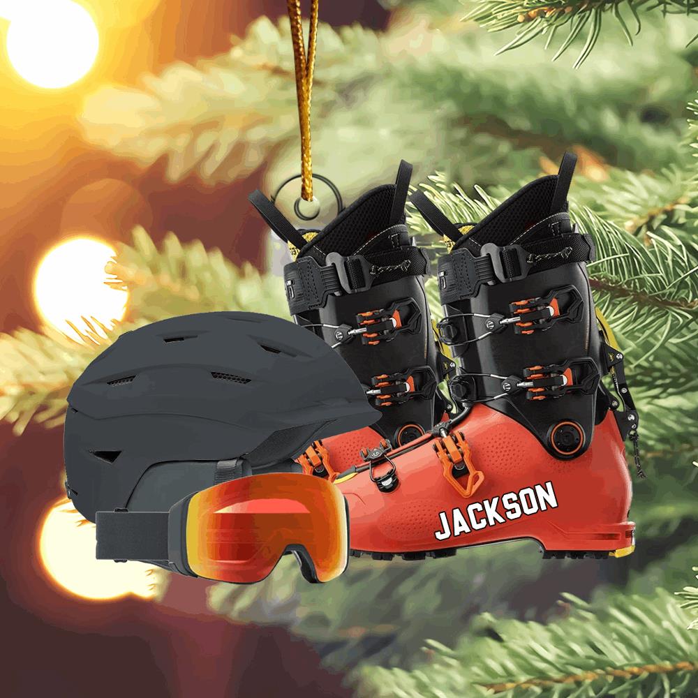Custom Skiing Ornament - Personalized Acrylic Ornament Nh00