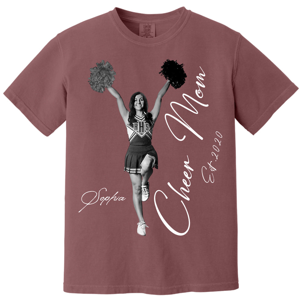 Cheer Mom -I'll Always Be Your Biggest Fan - Washed Tee Retro Bootleg Shirt For Cheerleading Vr2 Na02 Li29
