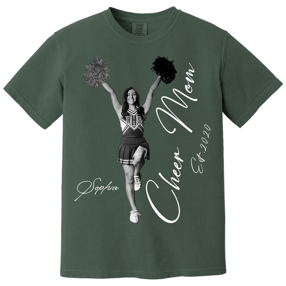 Cheer Mom -I'll Always Be Your Biggest Fan - Washed Tee Retro Bootleg Shirt For Cheerleading Vr2 Na02 Li29