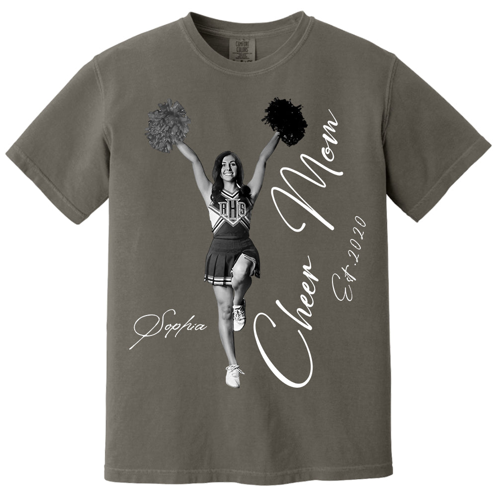 Cheer Mom -I'll Always Be Your Biggest Fan - Washed Tee Retro Bootleg Shirt For Cheerleading Vr2 Na02 Li29
