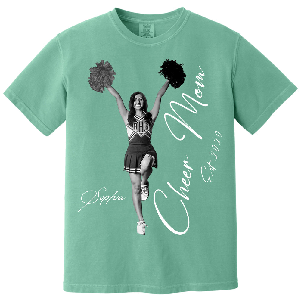 Cheer Mom -I'll Always Be Your Biggest Fan - Washed Tee Retro Bootleg Shirt For Cheerleading Vr2 Na02 Li29