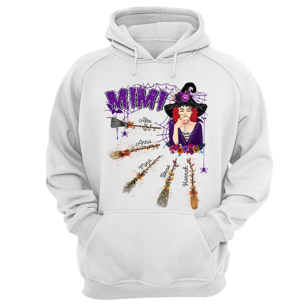 Personalized Halloween Shirt For Grandma - Custom Awesome Witch Grandma Kids NA04 Nh00