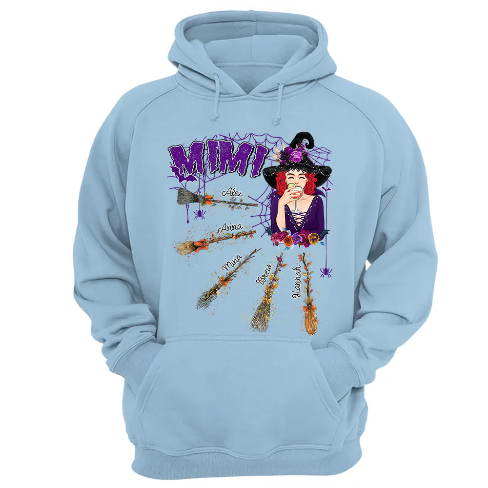 Personalized Halloween Shirt For Grandma - Custom Awesome Witch Grandma Kids NA04 Nh00